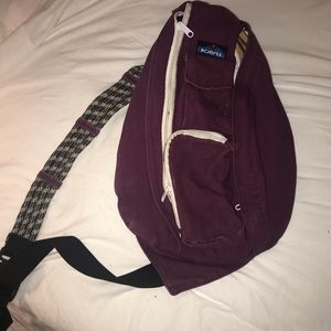 Purple Kavu backpack.